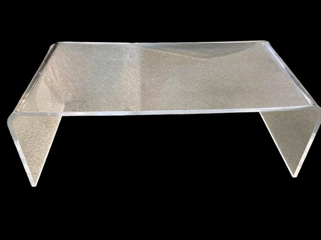 MID MOD LUCITE WATERFALL TABLE 22" (1 of 8)