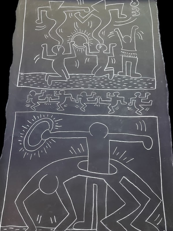 ATTR. TO KEITH HARING LARGE CHALK DRAWING 78" (1 of 7)