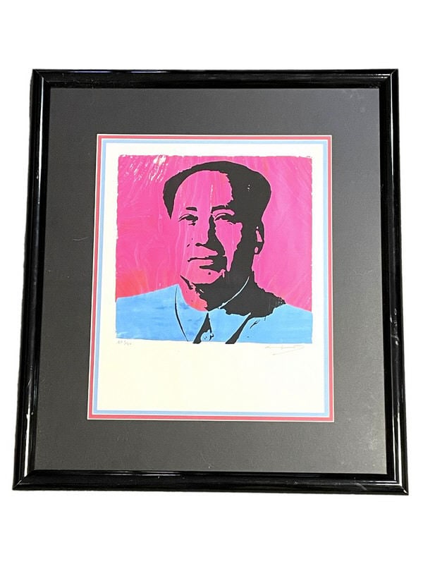 ANDY WARHOL MAO SILKSCREEN SIGNED PRINT 25" (1 of 5)