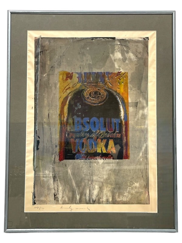 ANDY WARHOL ABSOLUT SILKSCREEN SIGNED 25" (1 of 10)