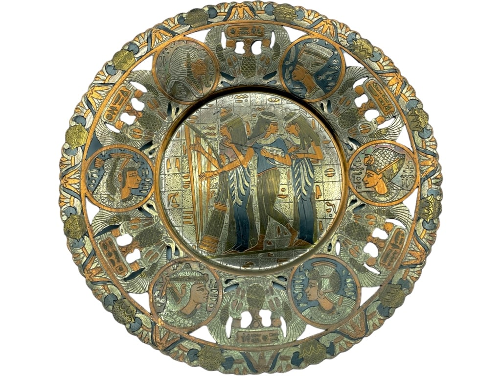 EGYPTIAN DECORATIVE100% COPPER PLATE 8" (1 of 3)