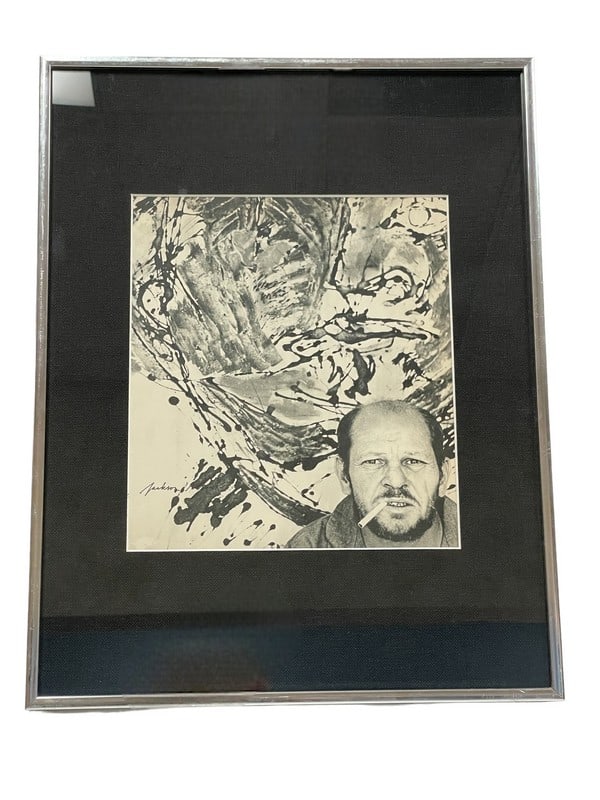 JACKSON POLLOCK INK STAMPED PHOTGRAVURE 18.5" (1 of 3)
