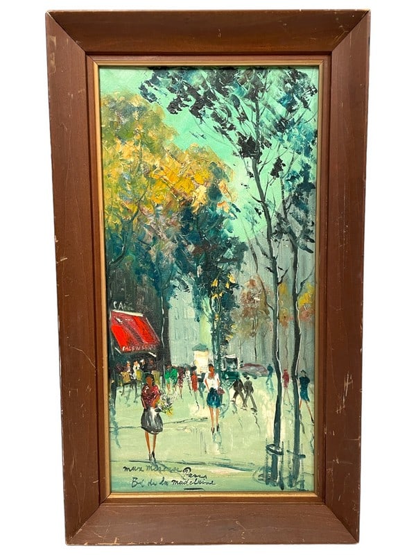 MAX MOREAU FRENCH OIL PAINTING 28" (1 of 5)