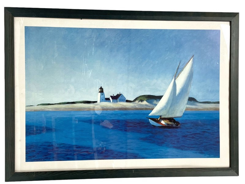 EDWARD HOPPER SAILBOAT LITHOGRAPH PRINT 42" (1 of 4)