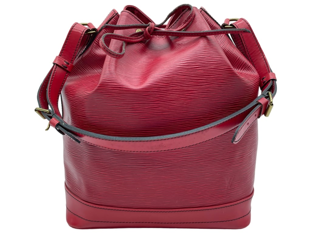 LOUIS VUITTON NOE RED LEATHER SHOULDER BAG (1 of 5)