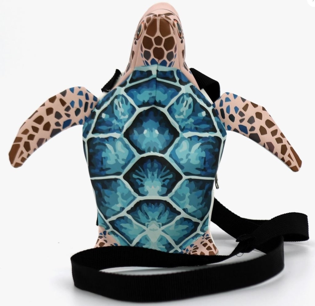 NEW BLUE SEA TURTLE CROSSBODY BAG (1 of 3)