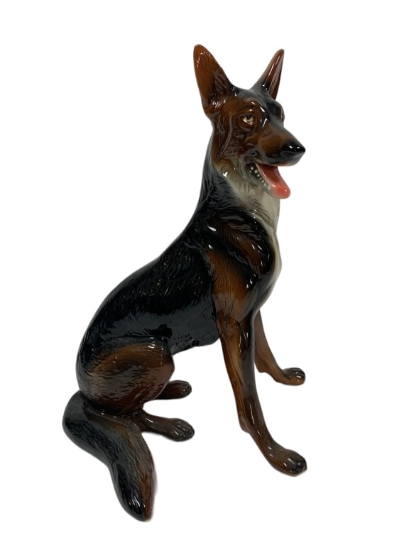 CERAMICA DE CUERNAVACA GERMAN SHEPHERD FIGURINE (1 of 5)