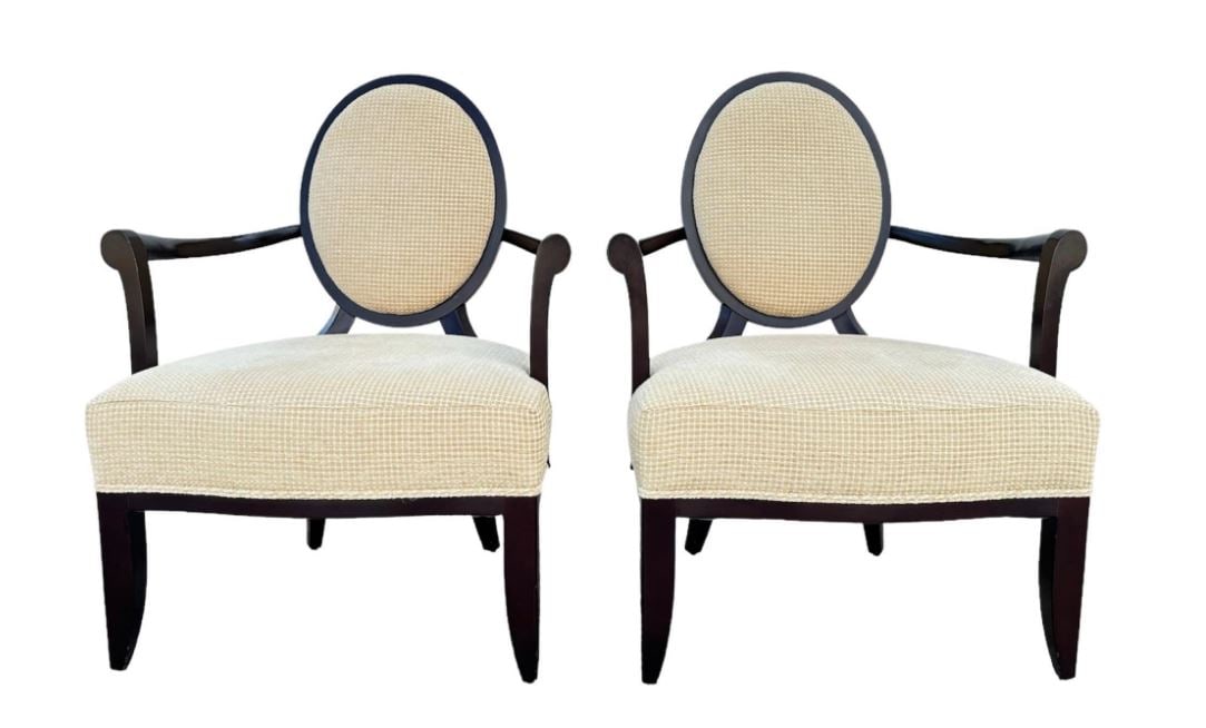 B. BARRY FOR BAKER NEOCLASSIC OVAL X BACK CHAIRS (1 of 5)