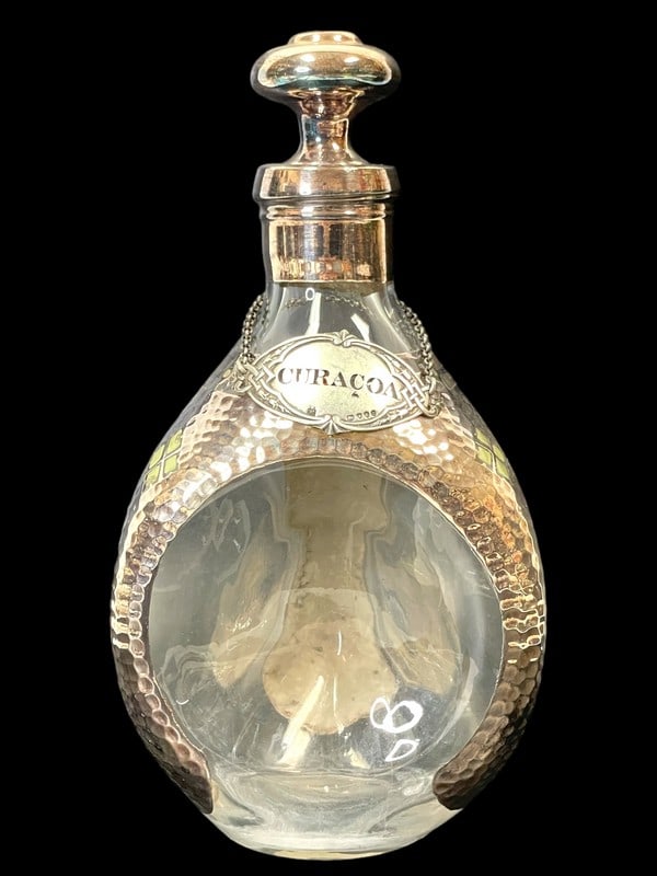 ART DECO STYLE STERLING SILVER OVERLAY BOTTLE (1 of 8)