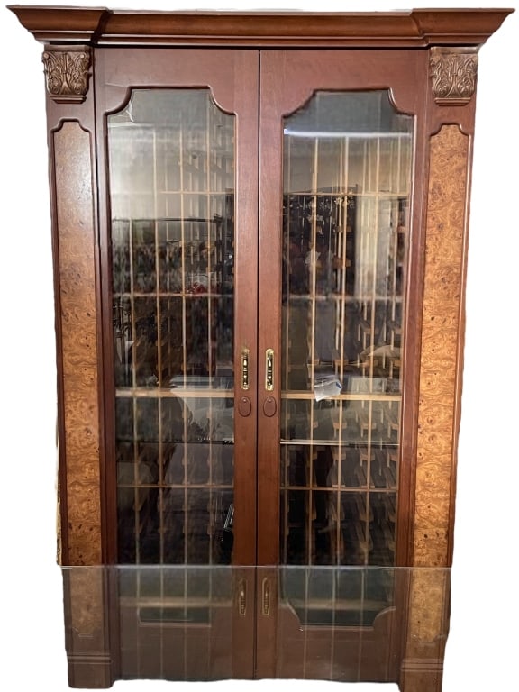 VINOTHEQUE WINE CELLAR CHATEAU MONTELANA 360 NS: VINOTHEQUE WINE CELLAR CHATEAU MONTELANA 360 NS WINE CHILLER WINE REFRIGERATOR-$9,865 MSRP-BURL WOOD SHELVING -90" H X 53" W X 32" D APPROX-VERY GOOD GENTLY USED CONDITION-DP11623