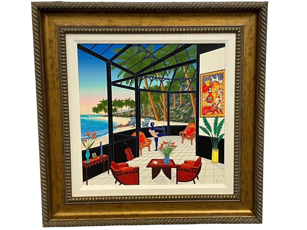 FRANCOIS LEDAN FANCH EMBELLISHED SERIGRAPH 29" (1 of 4)