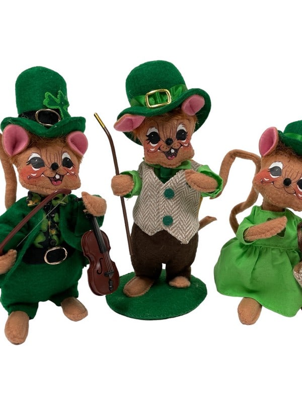 LOT OF 3 ANNALEE ST. PATRICK IRISH MOUSE DOLLS 6" (1 of 13)