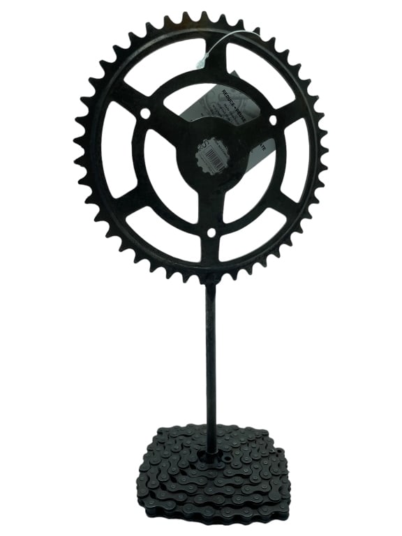 NWT "WHEELS OF CHANGE" METAL SCULPTURE 13" (1 of 2)