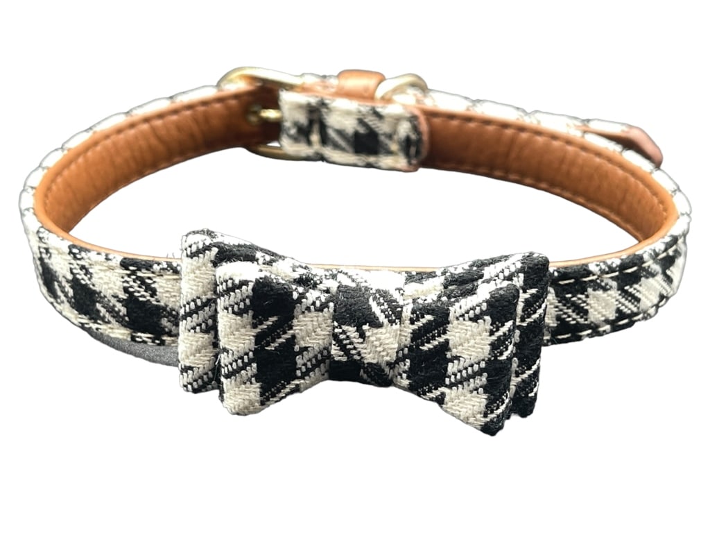 NEW! CHARLES HOUNDTOOTH COLLAR  SIZE MEDIUM (1 of 2)