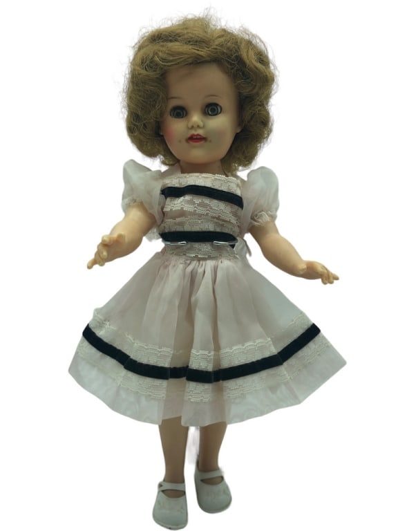 VINTAGE COLLECTIBLE PORCELAIN "SHIRLEY TEMPLE ST-15" DOLL: VINTAGE COLLECTIBLE PORCELAIN "SHIRLEY TEMPLE ST-15" DOLL-GOOD PREOWNED CONDITION
