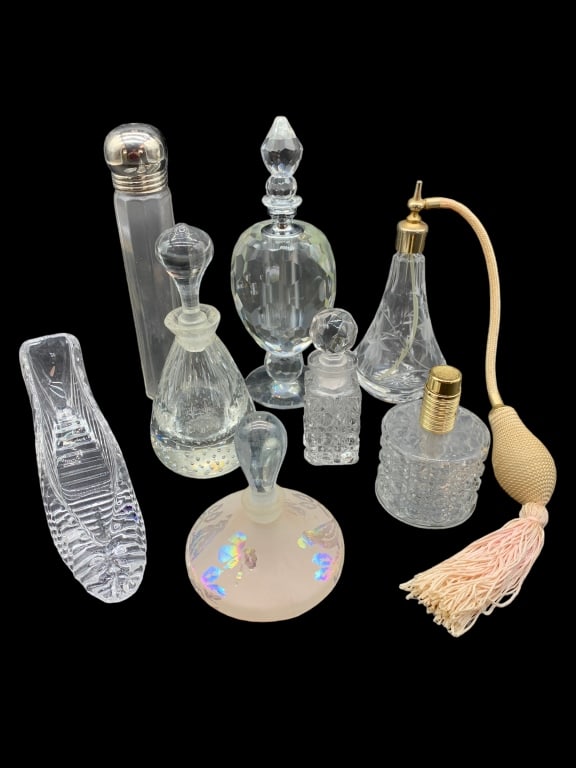 VINTAGE ART DECO PERFUME BOTTLE LOT (1 of 4)