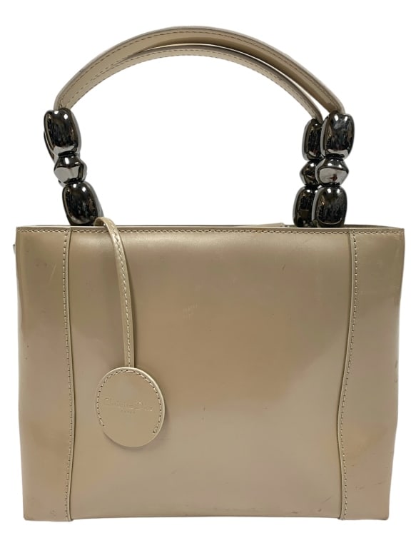 CHRISTIAN DIOR MINI BEIGE LEATHER TOTE BAG (1 of 8)