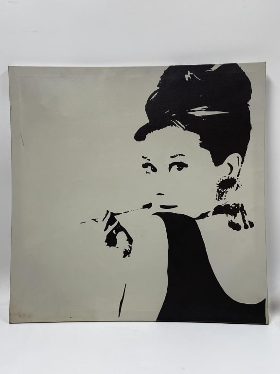 ATTR. ANDY WARHOL AUDREY HEPBURN SILKSCREEN 35.5" (1 of 8)