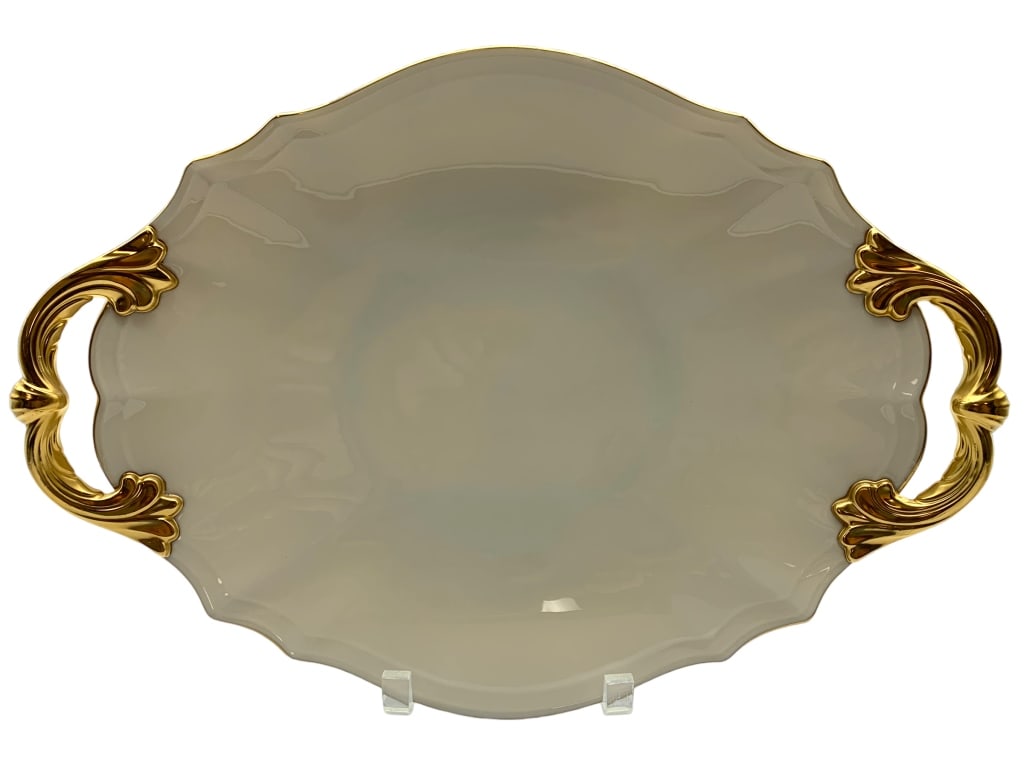LARGE LENOX GOLD TRIM PLATTER WITH HANDLES 16" (1 of 6)