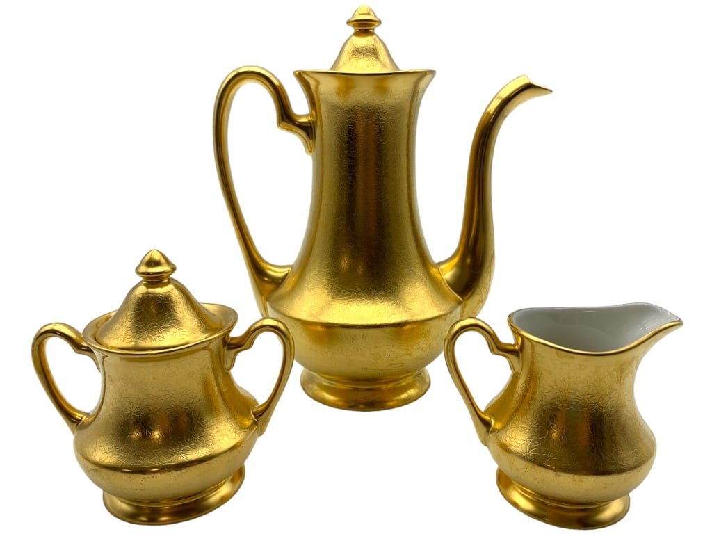PICKARD GOLD CHINA 3PC TEA SET (1 of 8)