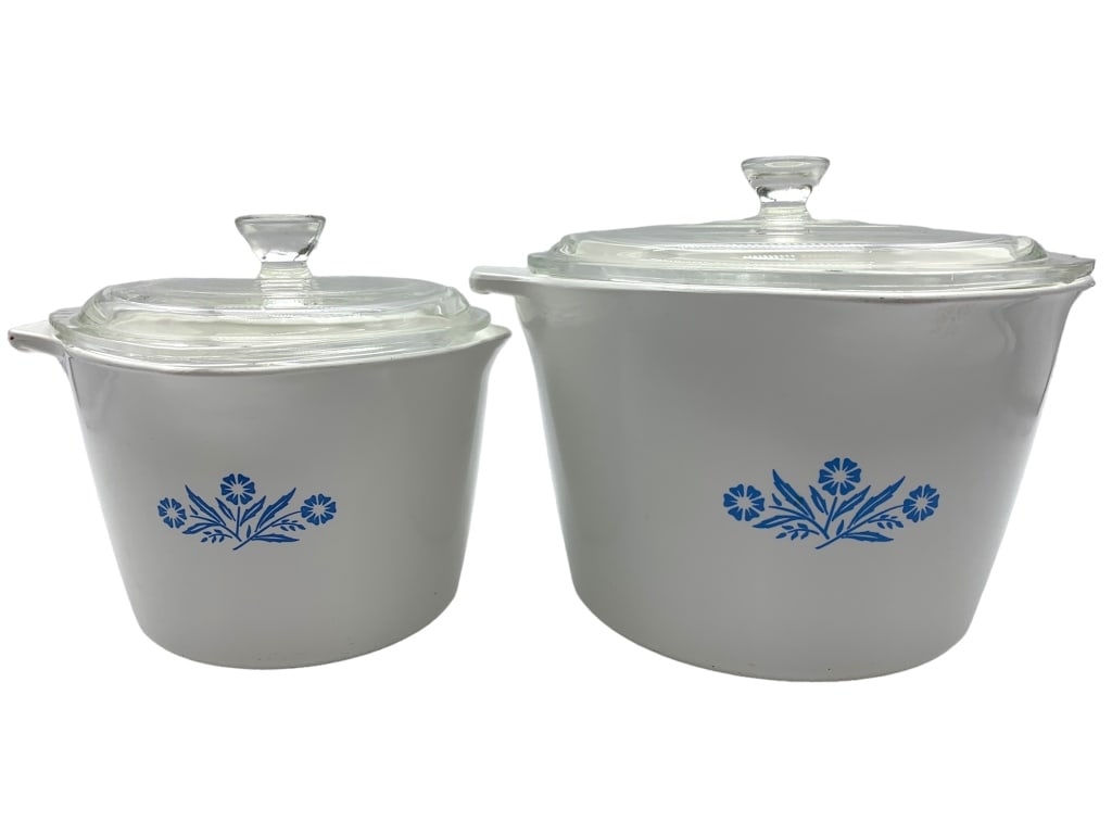 VINTAGE CORNING WARE BLUE CORNFLOWER 1QT & 2 QT (1 of 7)
