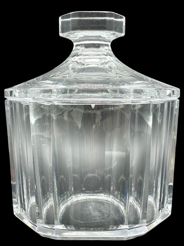 ORREFORS CRYSTAL GLASS ICE BUCKET W TOP 8" (1 of 5)
