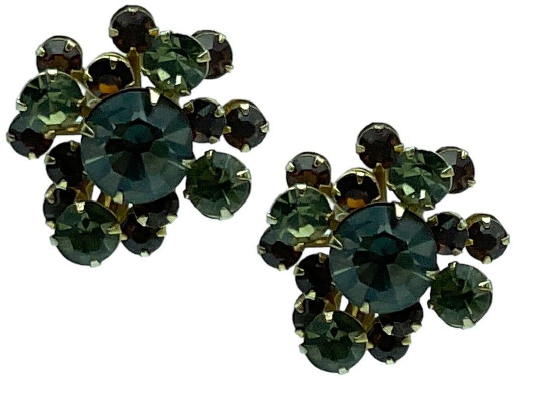 VINTAGE CRYSTAL STATEMENT EARRINGS (1 of 8)