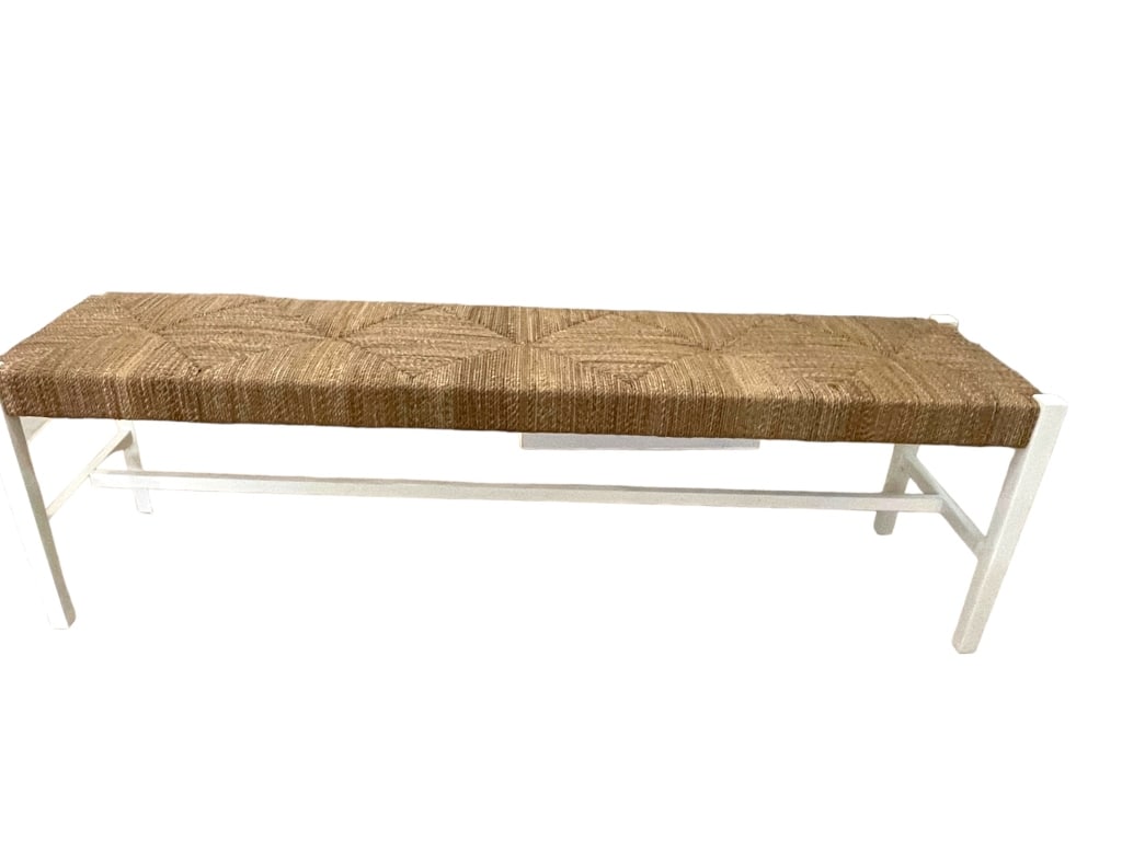 SERENA & LILY HUGHES WOVEN BACKLESS BENCH 60" (1 of 8)
