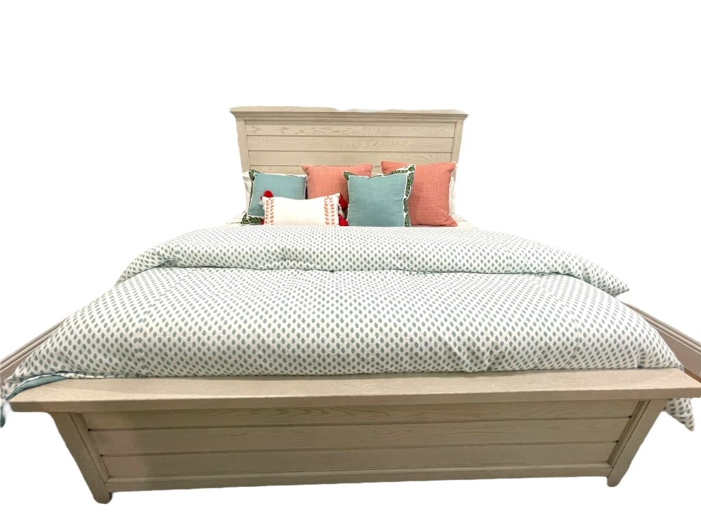 KING SIZE COASTAL WOOD BED FRAME (1 of 6)