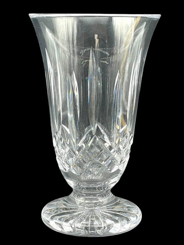 WATERFORD LISMORE CRYSTAL GLASS FOOTED VASE 8" (1 of 7)