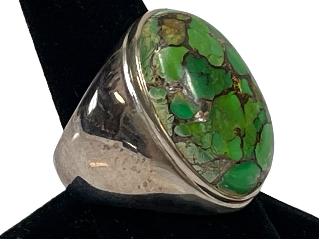 TURQUOISE STERLING SILVER  WOMEN'S RING SZ 8 (1 of 6)