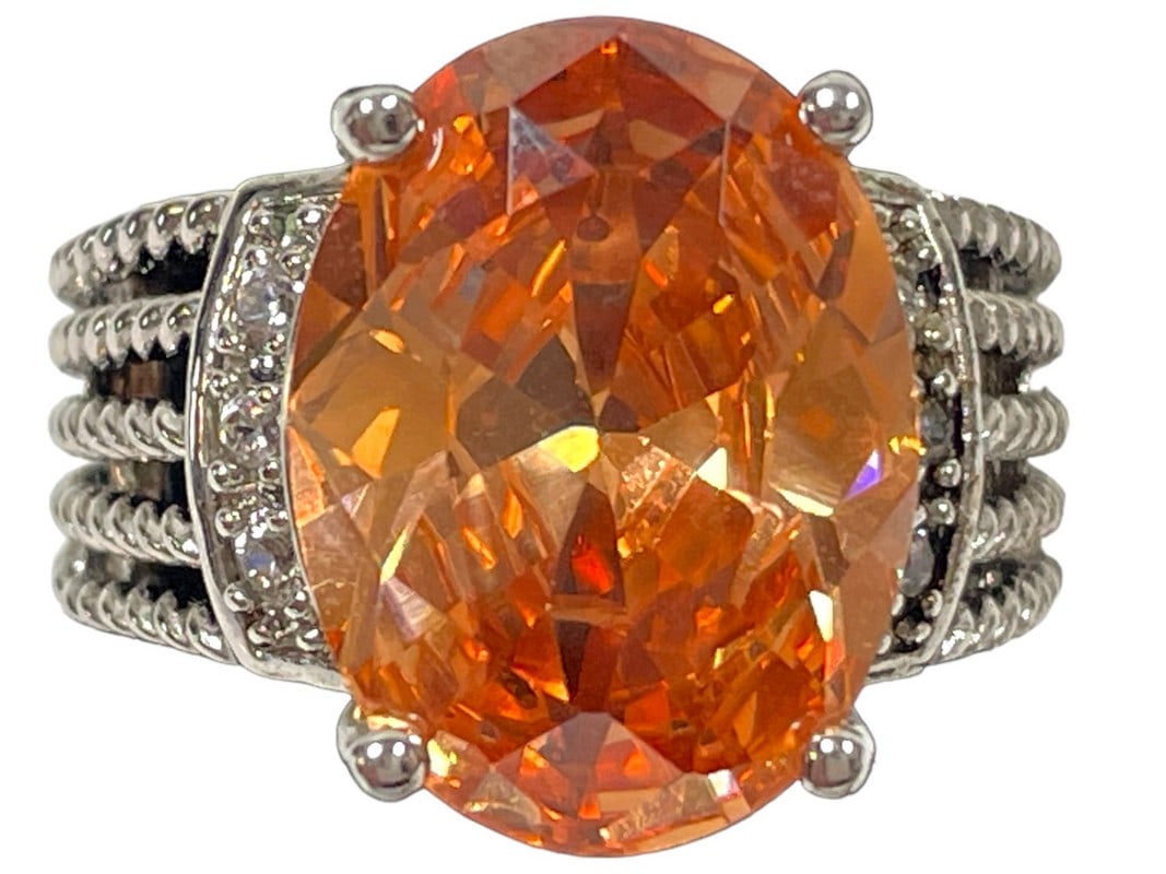 LEMON QUARTZ STERLING SILVER WOMEN'S RING SZ7 (1 of 5)