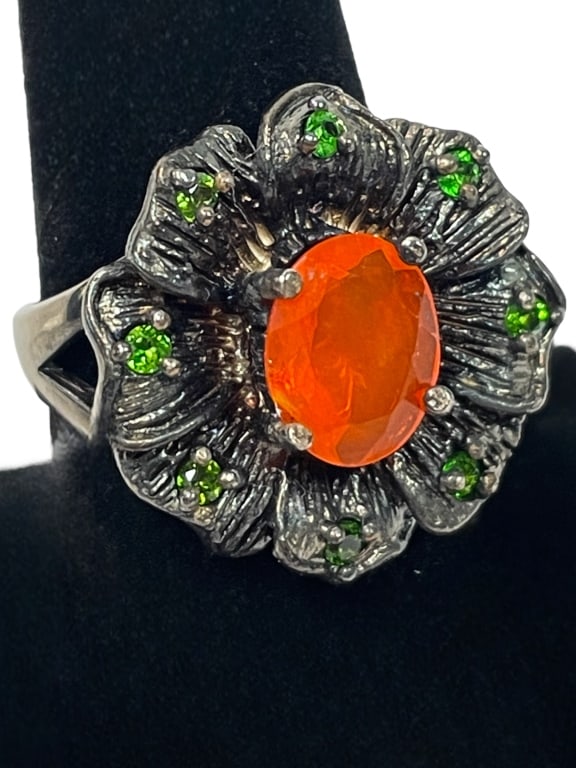 SPESSARTINE STERLING SILVER  WOMEN'S RING SZ 8 (1 of 7)