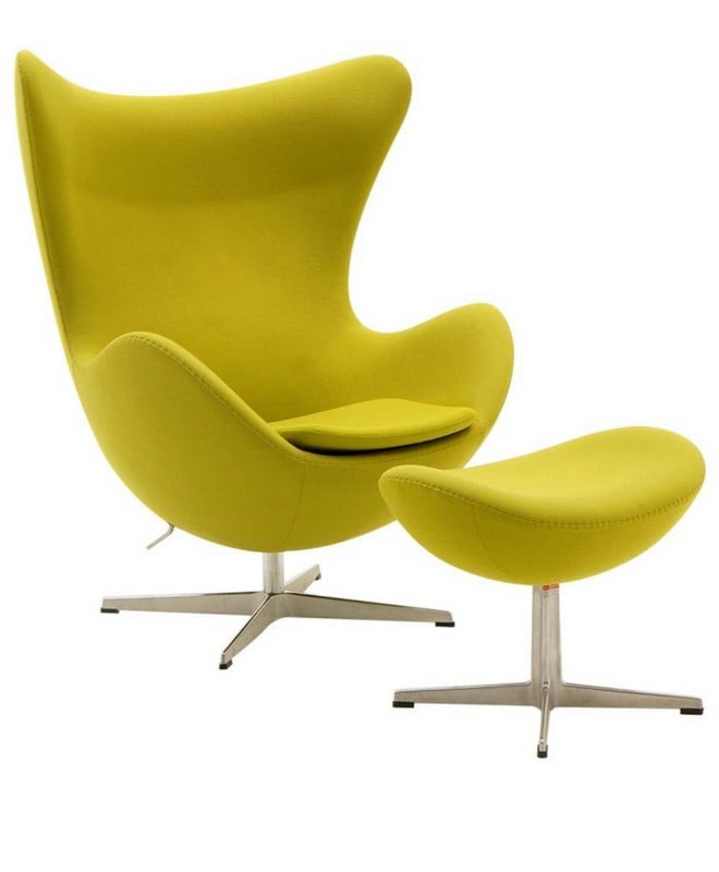 ARNE JACOBSEN  FRITZ HANSEN EGG CHAIR AND OTTOMAN (1 of 11)