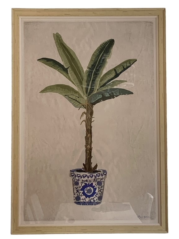 LARGE SHANGRILAH POTTED PALM GICLEE PRINT 64.5" (1 of 4)