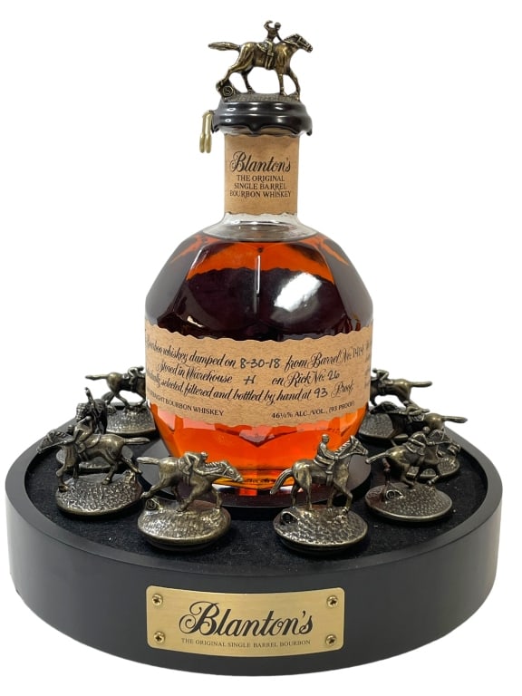 ESTATE BOTTLE SINGLE BARREL BLANTON'S W TOP SET (1 of 8)
