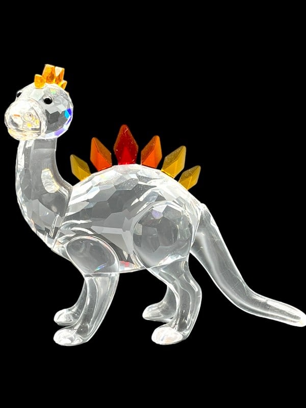 RARE SWAROVSKI CRYSTAL DINO DINOSAUR 3": RARE SWAROVSKI CRYSTAL DINO DINOSAUR -STAMPED ON BOTTOM-VERY GOOD PRE OWNED CONDITION-DP32224