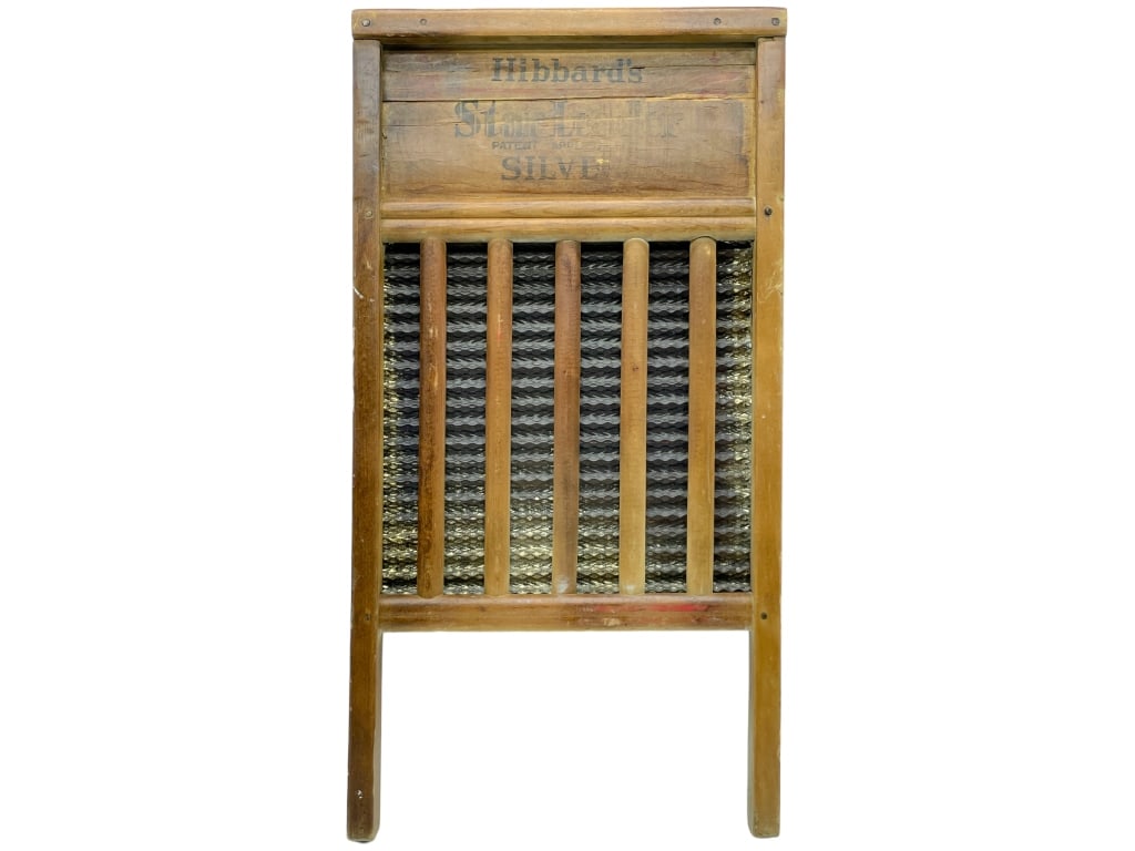 ANTIQUE HIBBARDS WOOD FRAME WASHBOARD 12" (1 of 4)
