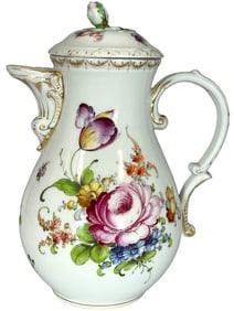 ANTIQUE MEISSEN GERMANY TEAPOT 10"