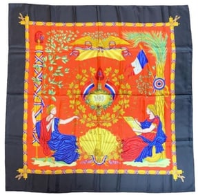 HERMES "1789 LIBERTIE EGALITE FRATERNITE" SCARF
