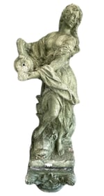 VINTAGE LARGE CONCRETE VENUS  FOUNTAIN TOP 66"