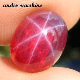 REDDISH ORANGE STAR SAPPHIRE 7.55 CT $1040