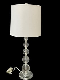 MODERN STACKED GLASS BALL TABLE LAMP 27"