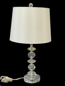 STACKED GLASS CRYSTAL TABLE LAMP