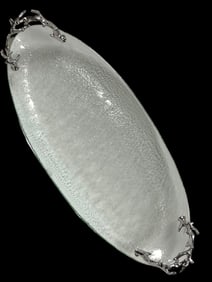 MICHAEL ARAM OCEAN CORAL LARGE GLASS PLATTER 25"