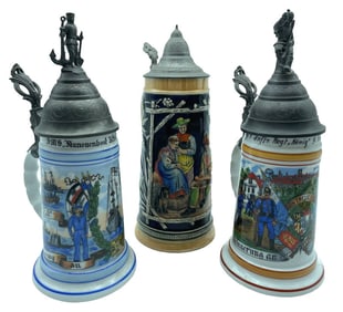 GERMAN STEINS SET 11"