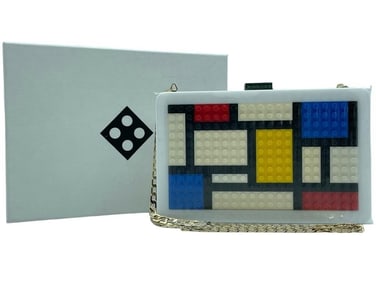 NEW LES PETITES JOUEURS PIET MONDRIAN LEGO HANDBAG