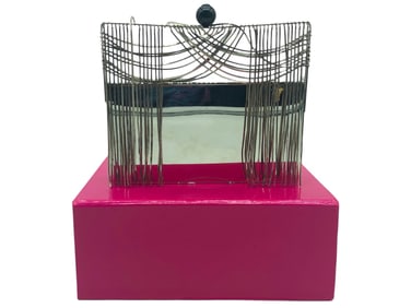 NWT BENEDETTA BRUZZICHES SILVER METAL CLUTCH $2215