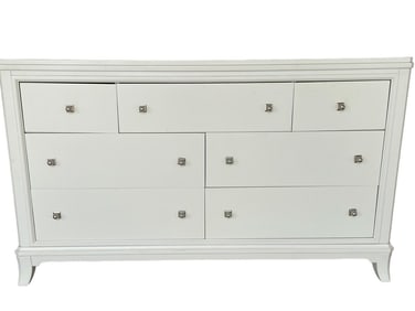 THOMASVILLE WHITE MANUSCRIPT DRAWER DRESSER 61.5"