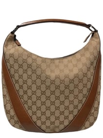 GUCCI MONOGRAMMED TALL HOBO SHOULDER BAG